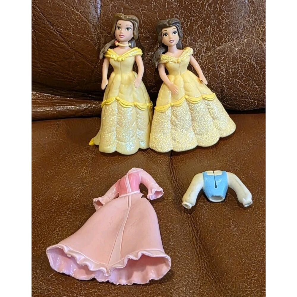 Polly Pocket Belle Beauty And The Beast Fashion Dolls Played With Condition